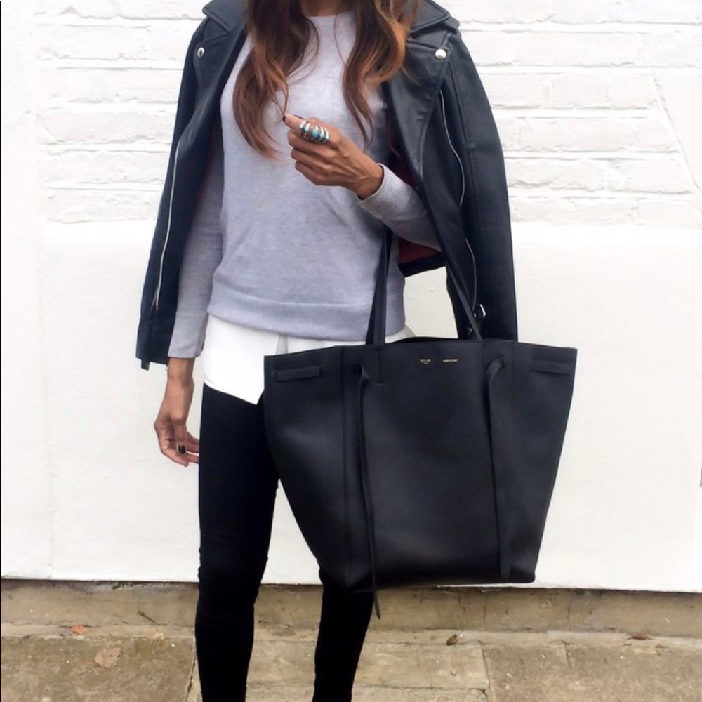 Celine Medium Cabas Phantom in Croc Leather